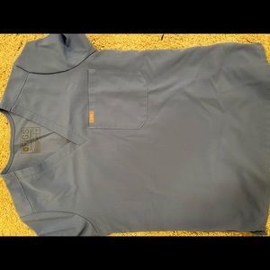 Figs Catarina scrub top in ceil blue